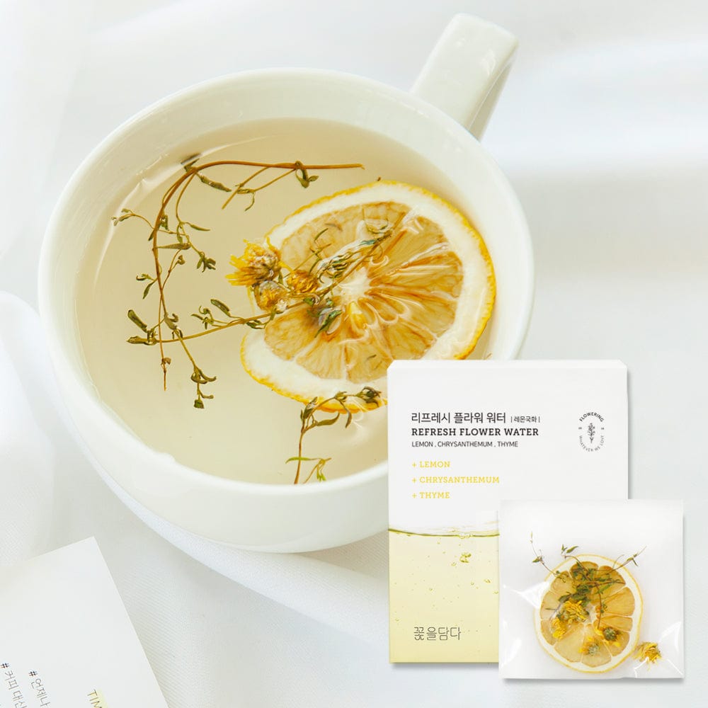 KKOKDAM Refresh Flower Water フルーツ&フラワーティー (10ea) ボックス - レモン&菊