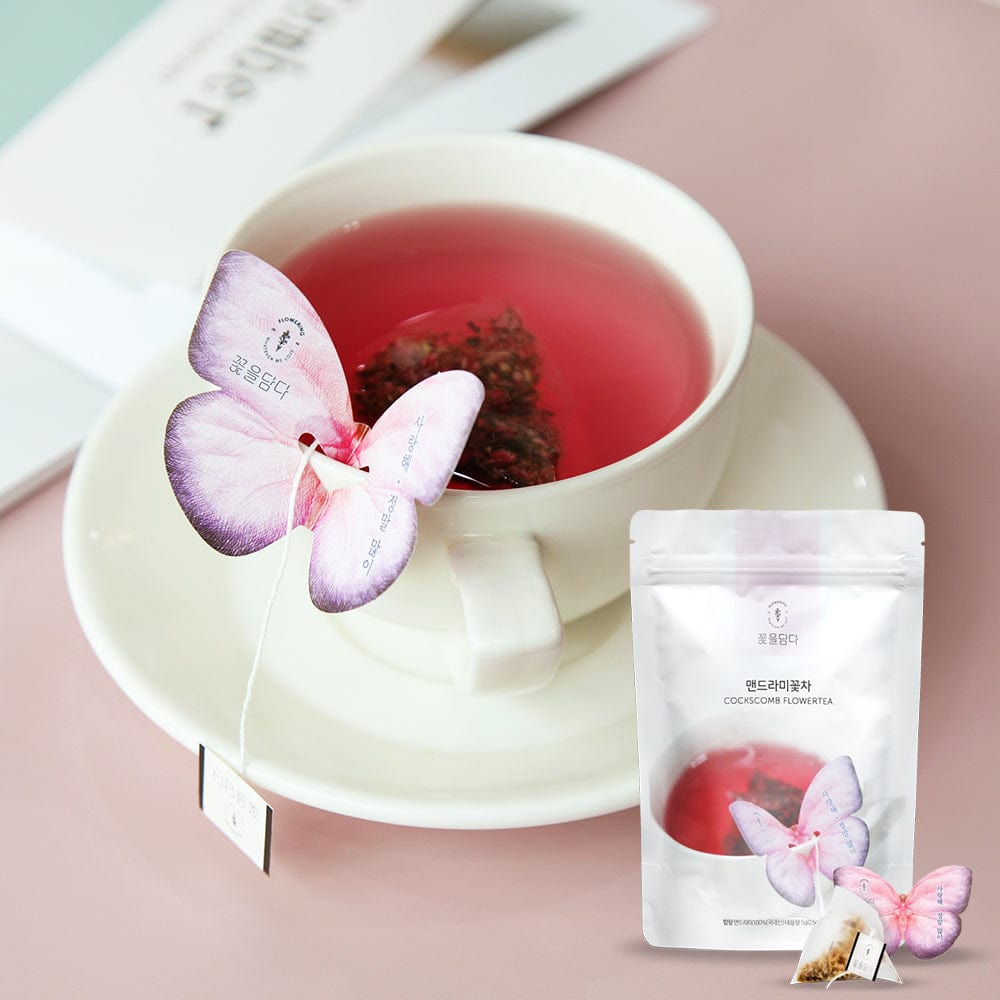 KKOKDAM Butterfly Flower Tea Bag 蝶々花茶ケイトウバタフライ ティーバッグポーチ (10ea)