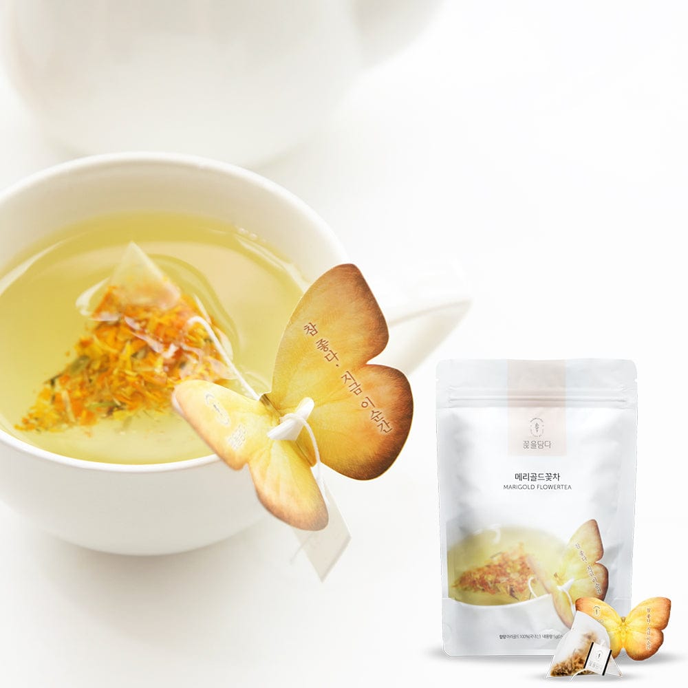 KKOKDAM Butterfly Flower Tea Bag 蝶々花茶マリーゴールド バタフライ ティーバッグ ポーチ (10ea)