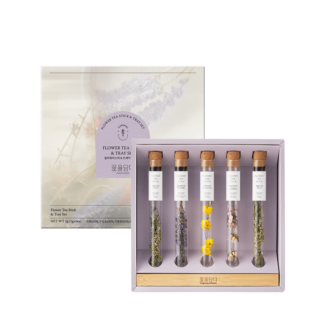 KKOKDAM JP Flower Tea Stick フラワーティースティック＆トレイセット