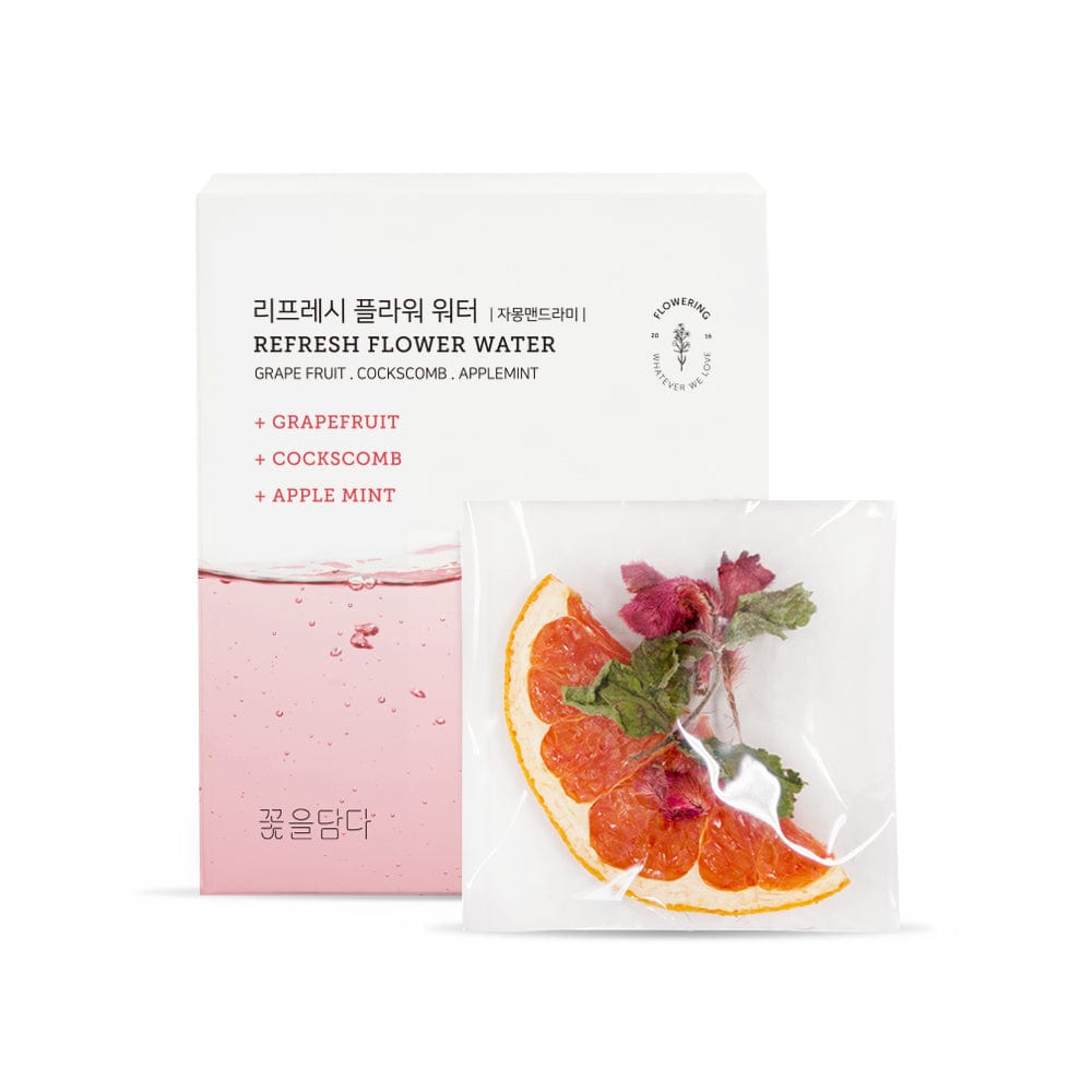 KKOKDAM Refresh Flower Water フルーツ＆フラワーティー（10ea）ボックス - グレープフルーツ＆コックコム
